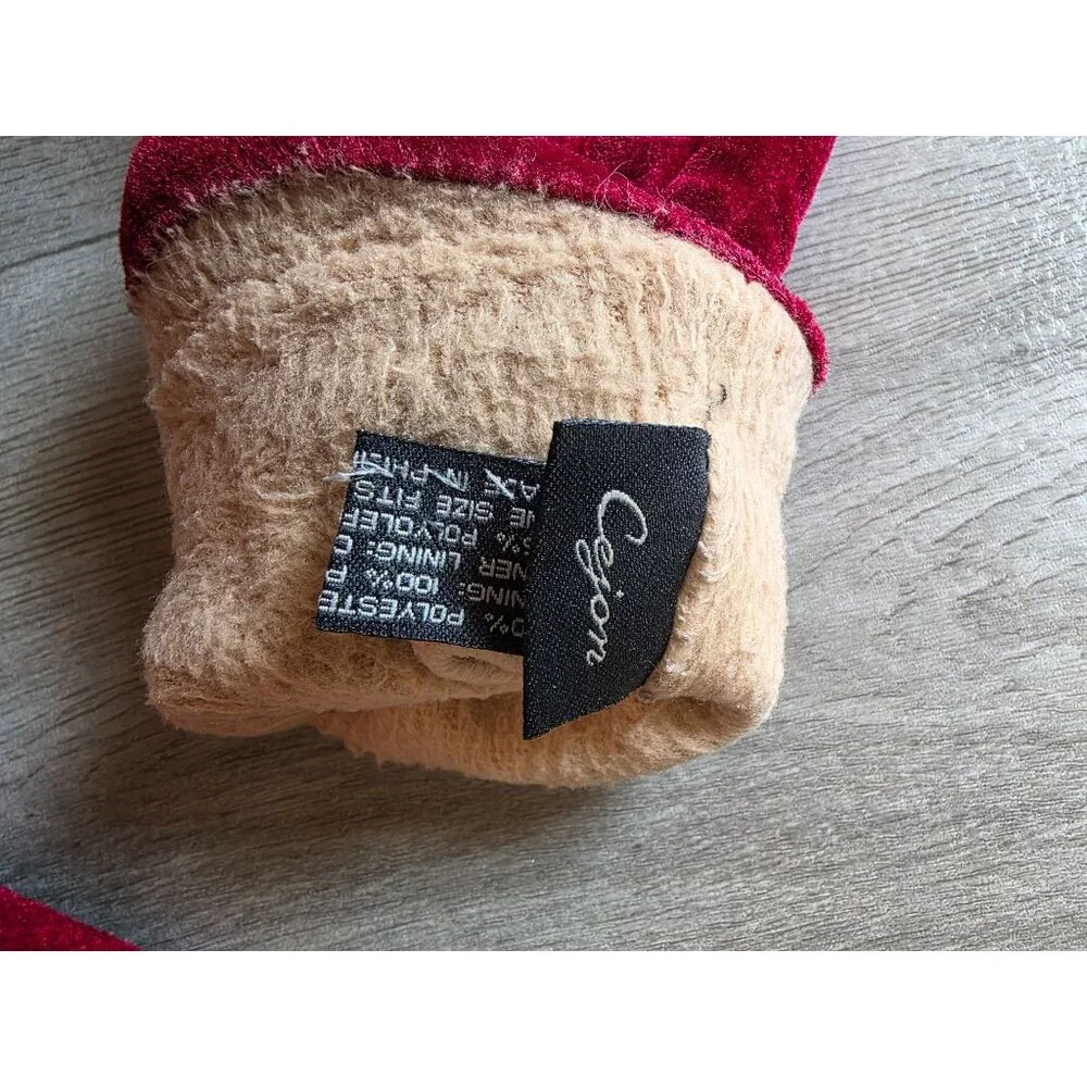 Cejon Red Velvet Gloves